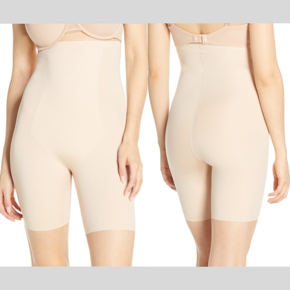NEW Spanx Thinstincts‎ High Waist Mid-Thigh Shorts Nude [SZ Medium ] - Picture 1 of 11